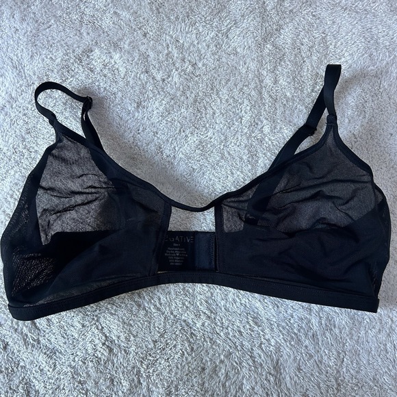 Negative Underwear Other - Negative Underwear Sieve Cutout Bra Sheer Mesh Black Size 4 NWOT Wireless